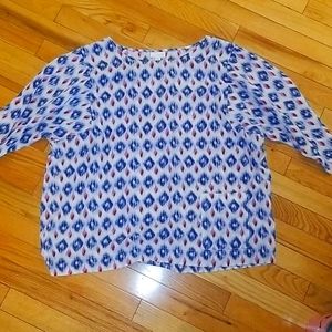 J. Jill Abstract Diamond Print Tunic L